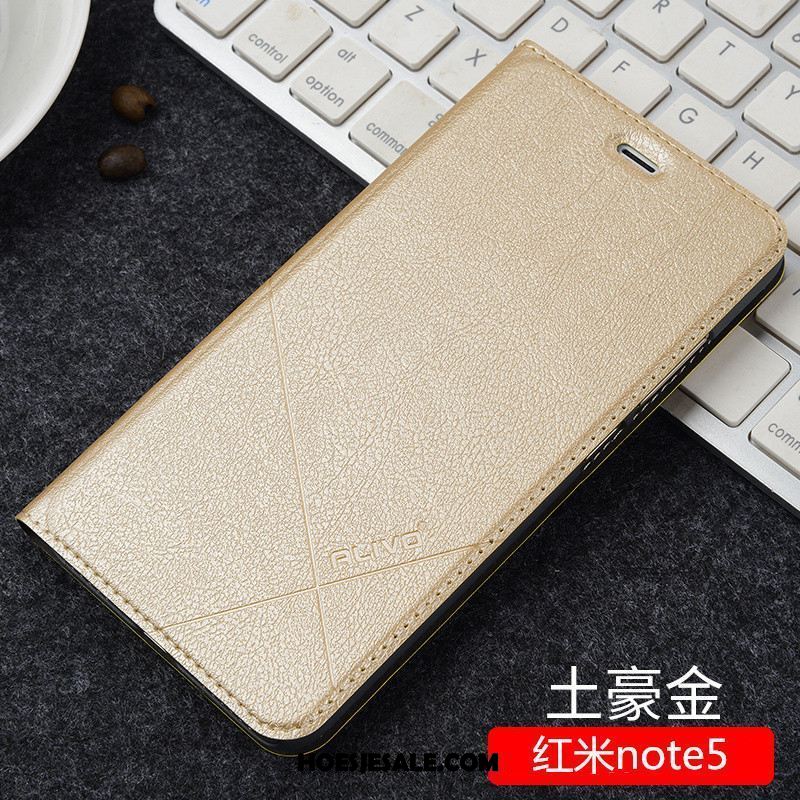 Xiaomi Redmi Note 5 Hoesje Clamshell Leren Etui Anti-fall Hoes Blauw Kopen