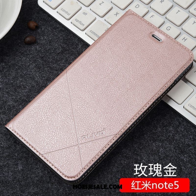 Xiaomi Redmi Note 5 Hoesje Clamshell Leren Etui Anti-fall Hoes Blauw Kopen