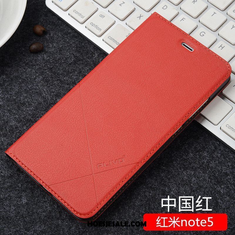 Xiaomi Redmi Note 5 Hoesje Clamshell Leren Etui Anti-fall Hoes Blauw Kopen