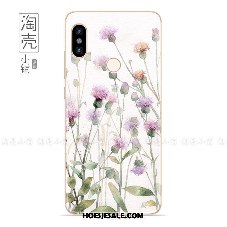 Xiaomi Redmi Note 5 Hoesje Kleur Bloemen Rood Mobiele Telefoon Wit Sale