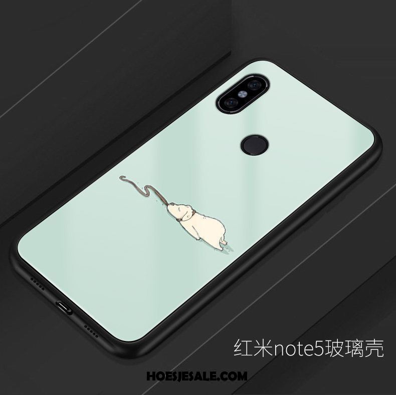 Xiaomi Redmi Note 5 Hoesje Mini Glas Hoes Siliconen Hond Goedkoop