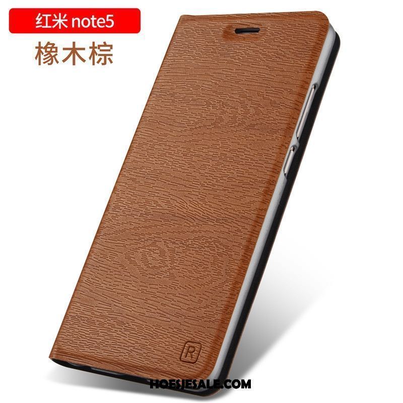 Xiaomi Redmi Note 5 Hoesje Persoonlijk Bescherming Leren Etui Anti-fall Mobiele Telefoon Goedkoop