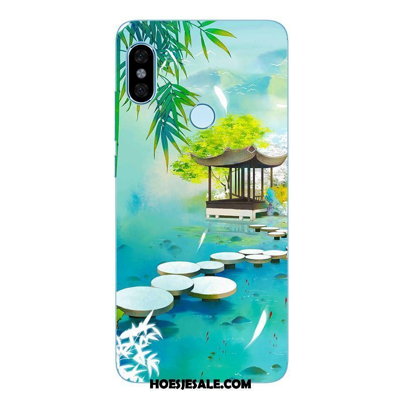 Xiaomi Redmi Note 5 Hoesje Siliconen Mobiele Telefoon Hoes Blauw Landschap Goedkoop