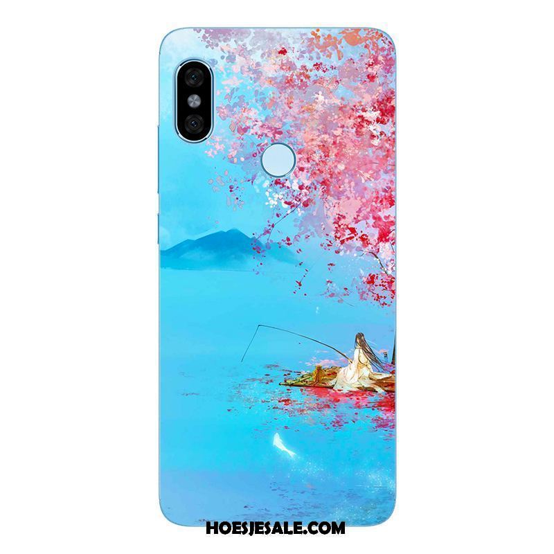 Xiaomi Redmi Note 5 Hoesje Siliconen Mobiele Telefoon Hoes Blauw Landschap Goedkoop