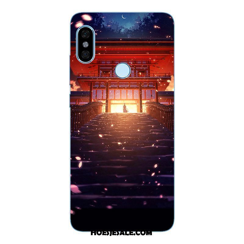 Xiaomi Redmi Note 5 Hoesje Siliconen Mobiele Telefoon Hoes Blauw Landschap Goedkoop