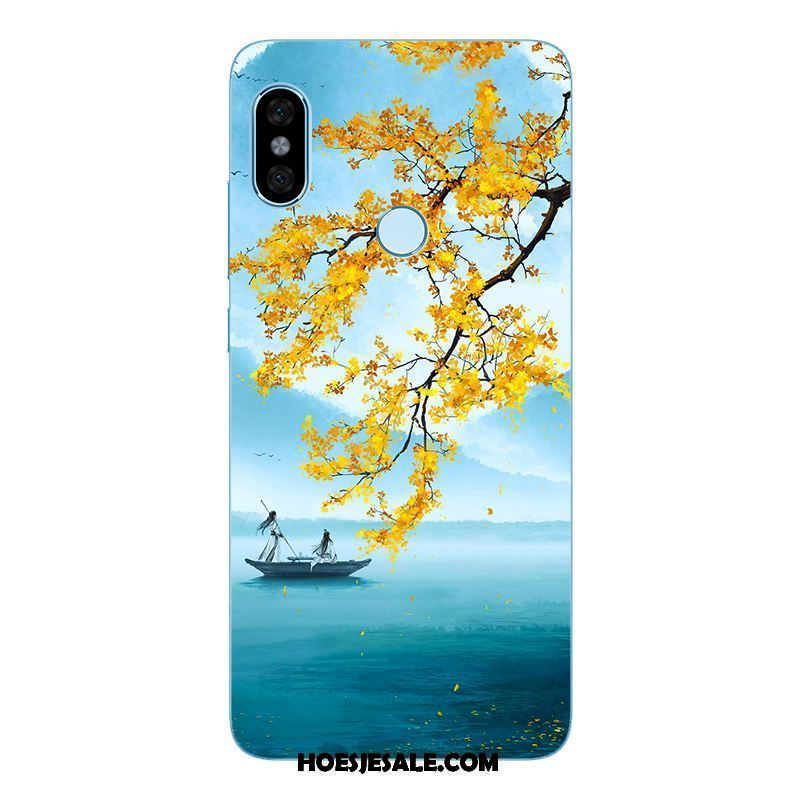 Xiaomi Redmi Note 5 Hoesje Siliconen Mobiele Telefoon Hoes Blauw Landschap Goedkoop