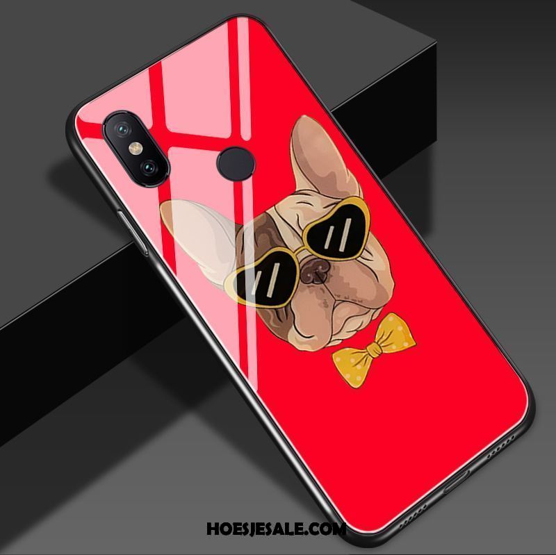 Xiaomi Redmi Note 5 Hoesje Spiegel Hond Geel Mobiele Telefoon Rood Goedkoop