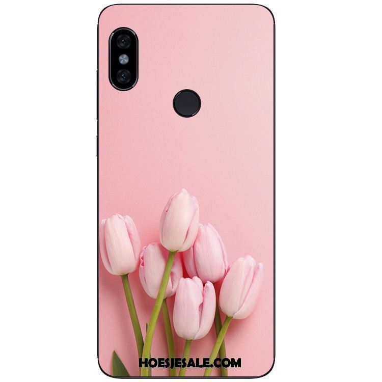 Xiaomi Redmi Note 5 Hoesje Zacht Kunst Eenvoudige Bloemen Wit Goedkoop