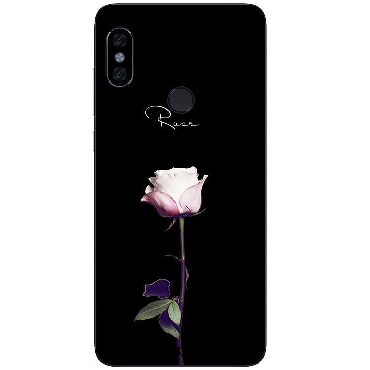 Xiaomi Redmi Note 5 Hoesje Zacht Kunst Eenvoudige Bloemen Wit Goedkoop