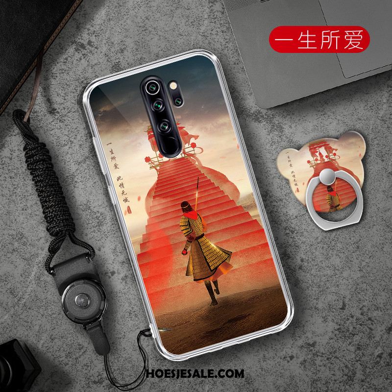 Xiaomi Redmi Note 8 Pro Hoesje Hart Zacht Trend Rood Anti-fall Goedkoop