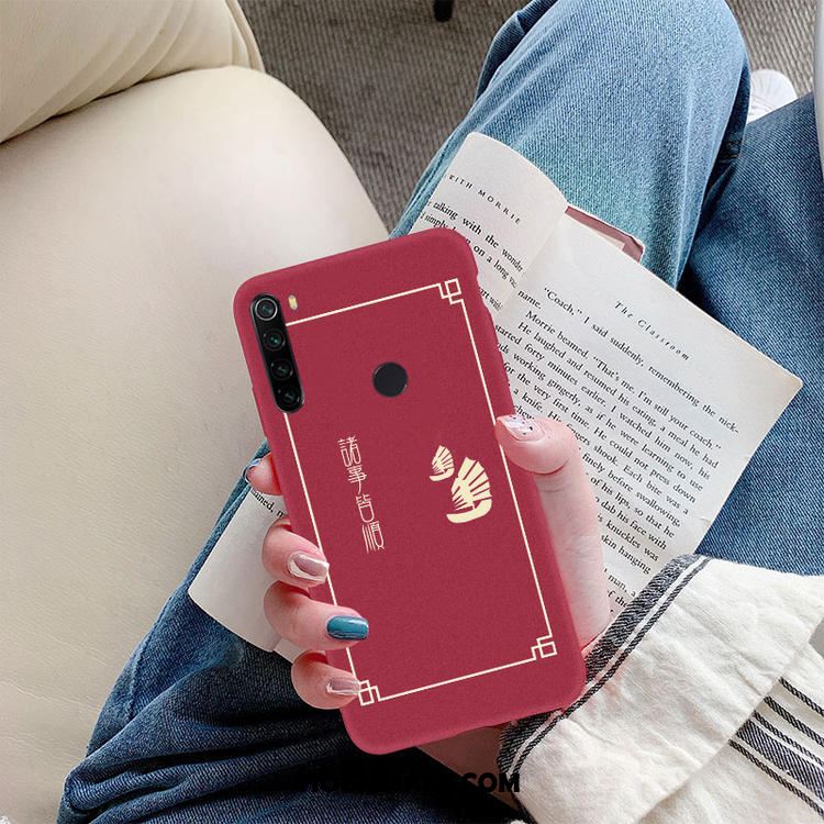Xiaomi Redmi Note 8t Hoesje Zacht Anti-fall Skärmskydd Hanger Rood Winkel
