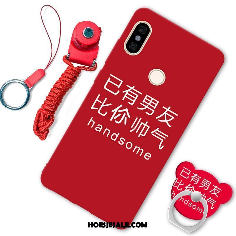 Xiaomi Redmi S2 Hoesje All Inclusive Bescherming Reliëf Rood Nieuw Korting