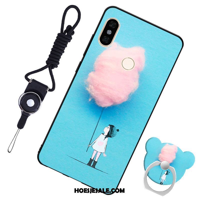 Xiaomi Redmi S2 Hoesje Blauw Zacht Leren Etui Hanger Mobiele Telefoon Online