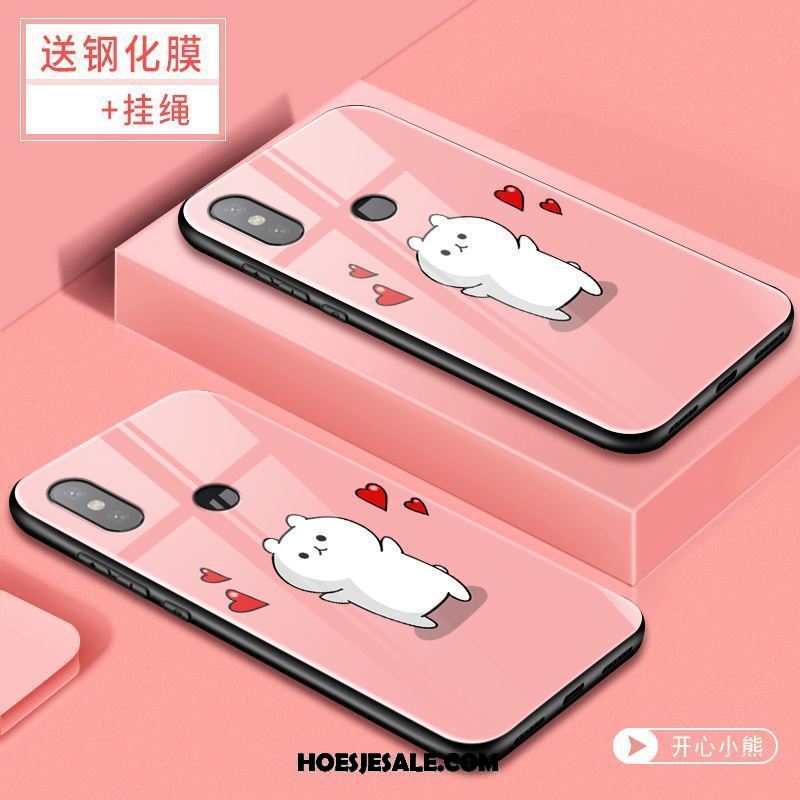 Xiaomi Redmi S2 Hoesje Glas Siliconen Anti-fall All Inclusive Rood Sale