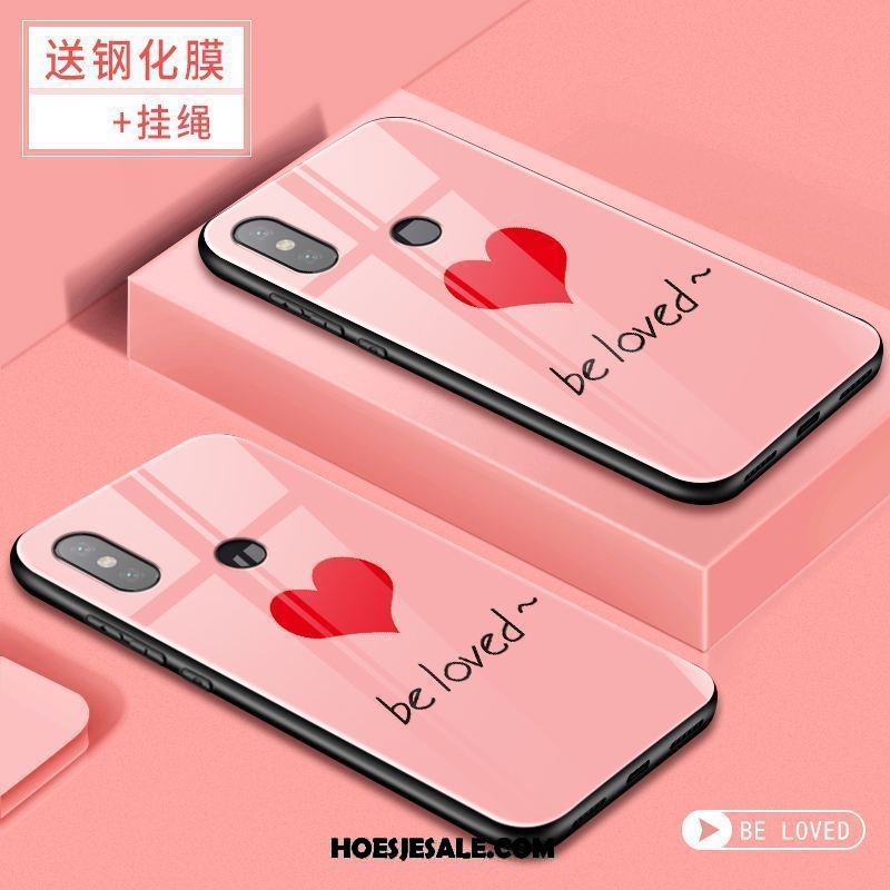 Xiaomi Redmi S2 Hoesje Glas Siliconen Anti-fall All Inclusive Rood Sale