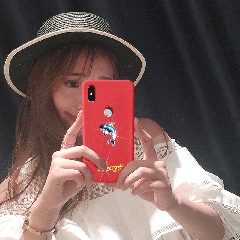 Xiaomi Redmi S2 Hoesje Mini Roze Mobiele Telefoon Met Strass Siliconen