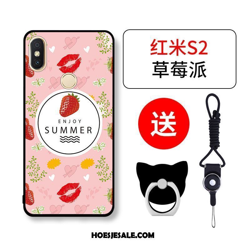 Xiaomi Redmi S2 Hoesje Mini Siliconen Hoes Anti-fall Rood Sale