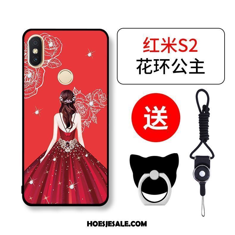 Xiaomi Redmi S2 Hoesje Mini Siliconen Hoes Anti-fall Rood Sale