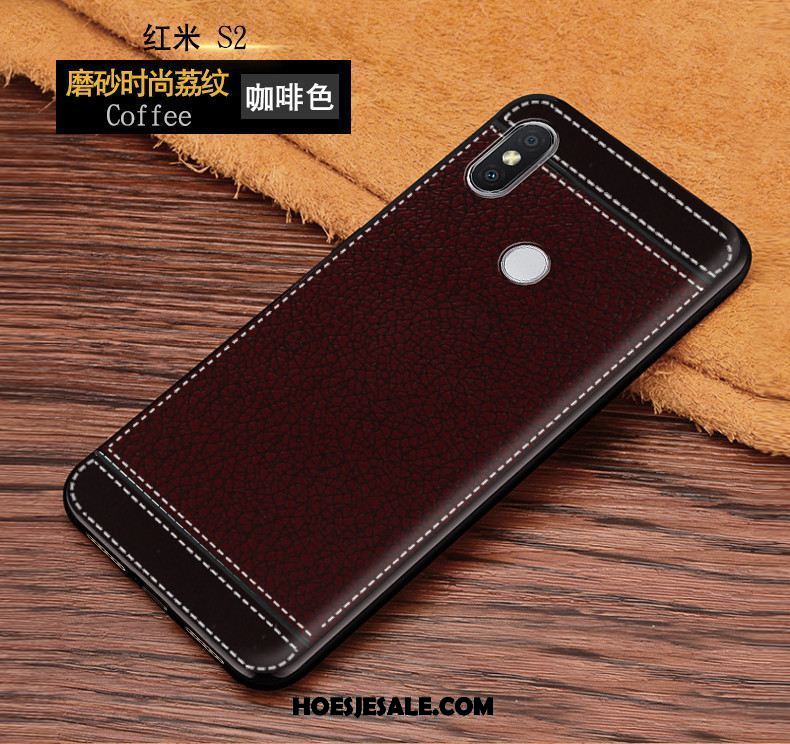 Xiaomi Redmi S2 Hoesje Rood Schrobben Anti-fall Patroon Zacht Korting