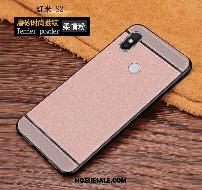 Xiaomi Redmi S2 Hoesje Rood Schrobben Anti-fall Patroon Zacht Korting