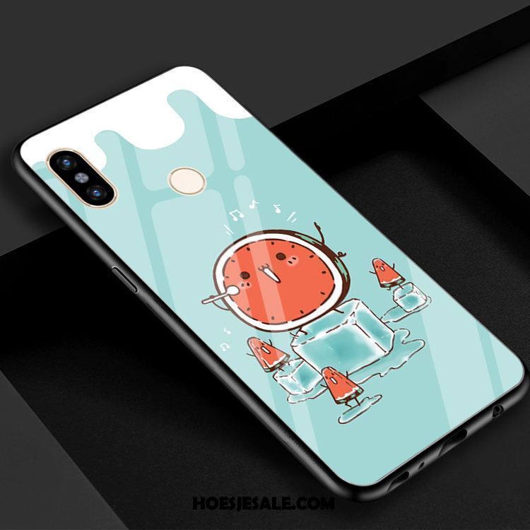 Xiaomi Redmi S2 Hoesje Spiegel Watermeloen Gehard Glas Vers Blauw Sale