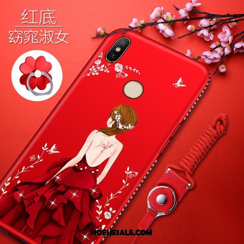 Xiaomi Redmi S2 Hoesje Trend Mode Rood Bescherming Mobiele Telefoon