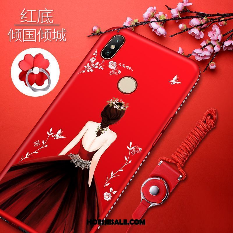 Xiaomi Redmi S2 Hoesje Trend Mode Rood Bescherming Mobiele Telefoon