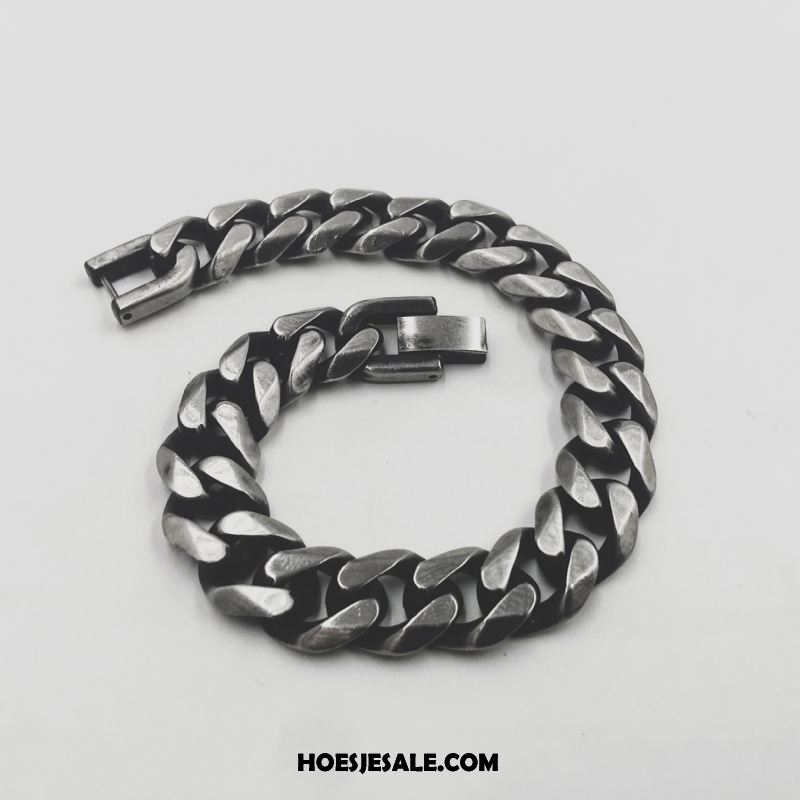 Zilveren Sieraden Heren Armbanden Mannen Student Hiphop Trend Winkel