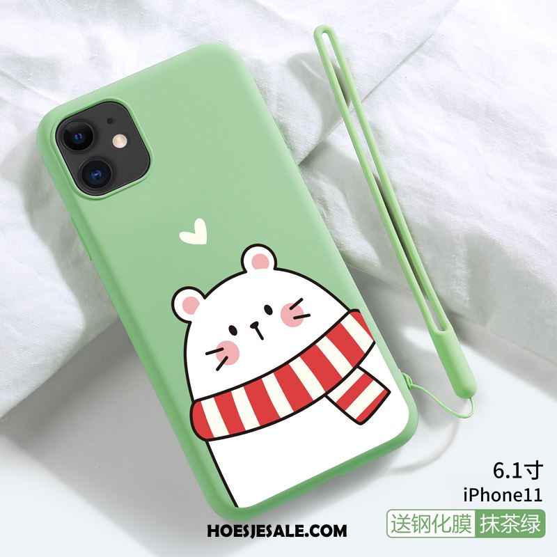 iPhone 11 Hoesje All Inclusive Spotprent Hanger Anti-fall Siliconen Kopen