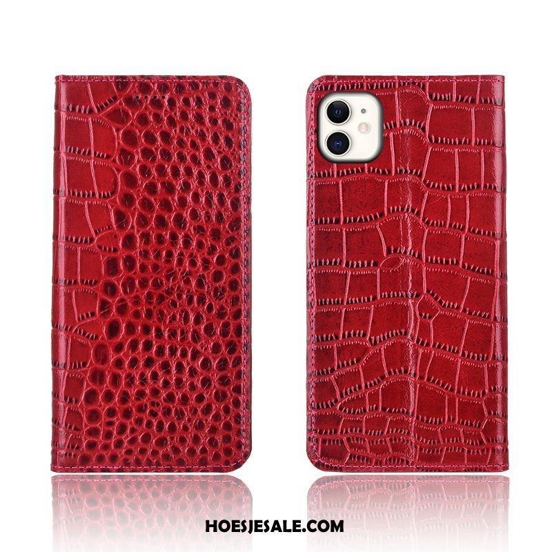 iPhone 11 Hoesje Anti-fall Hoes Echt Leer Scheppend Siliconen Korting