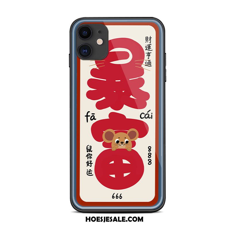 iPhone 11 Hoesje Blauw Anti-fall Rat Glas Bescherming Korting