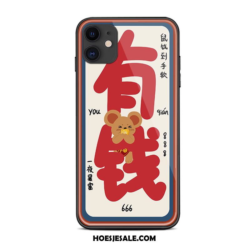 iPhone 11 Hoesje Blauw Anti-fall Rat Glas Bescherming Korting