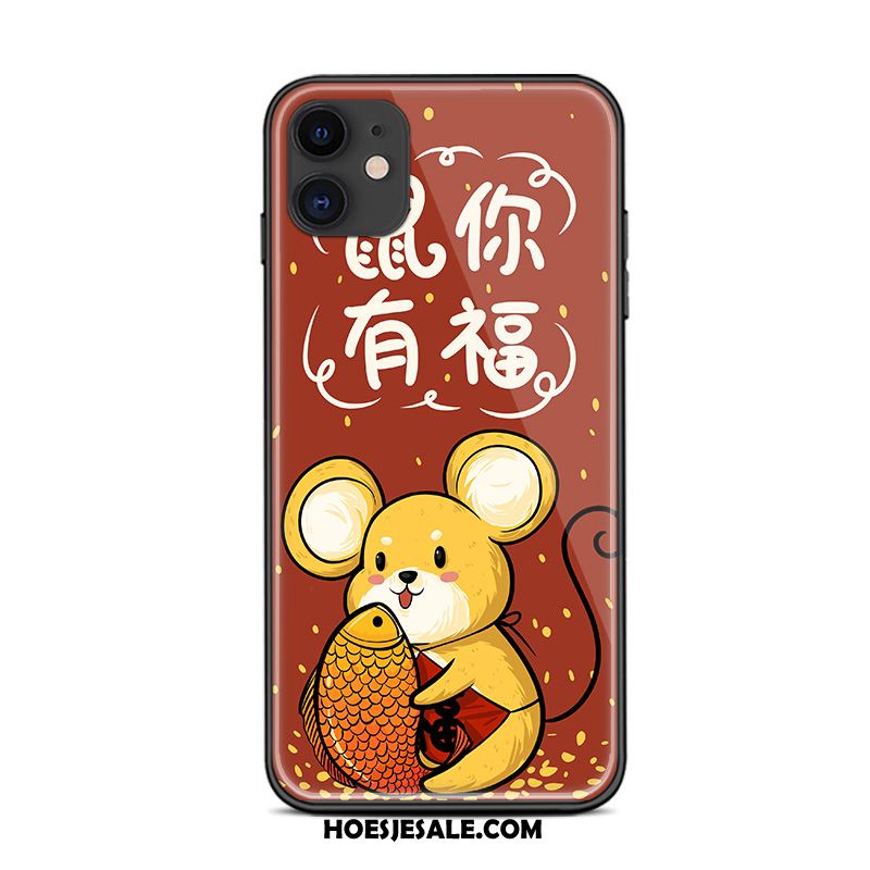 iPhone 11 Hoesje Blauw Anti-fall Rat Glas Bescherming Korting