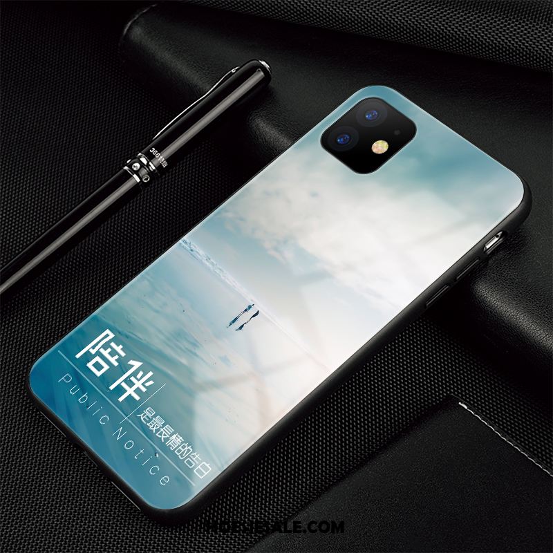 iPhone 11 Hoesje Blauw Bescherming All Inclusive Landschap Glas Kopen