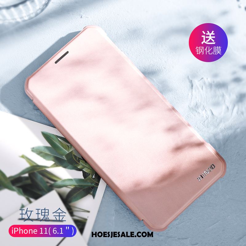 iPhone 11 Hoesje Folio High End Bescherming Leren Etui Anti-fall Sale