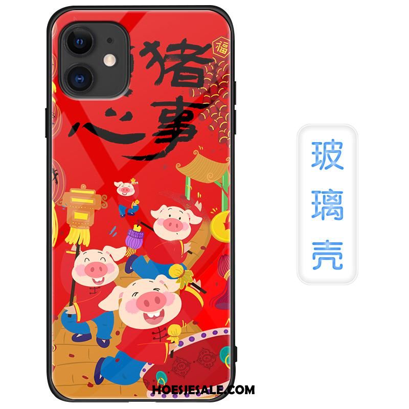 iPhone 11 Hoesje Glas Chinese Stijl Net Red Scheppend Nieuw Aanbiedingen