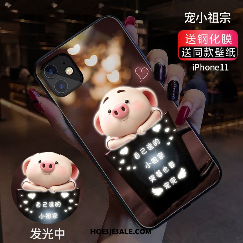 iPhone 11 Hoesje Mini Mobiele Telefoon Roze Glas Lovers Sale
