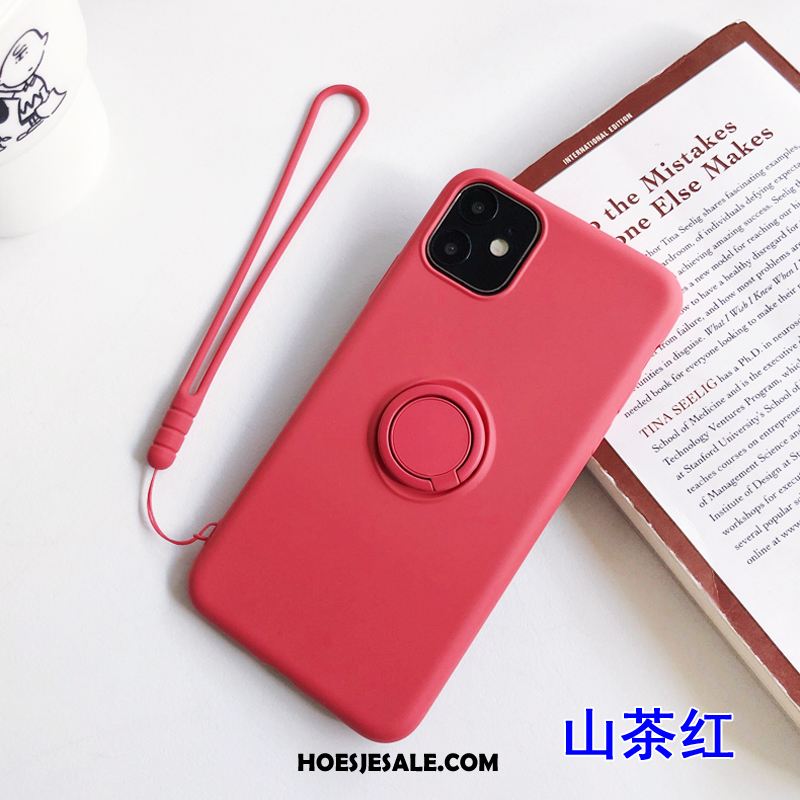 iPhone 11 Hoesje Siliconen Mobiele Telefoon Ring Net Red Ondersteuning Goedkoop