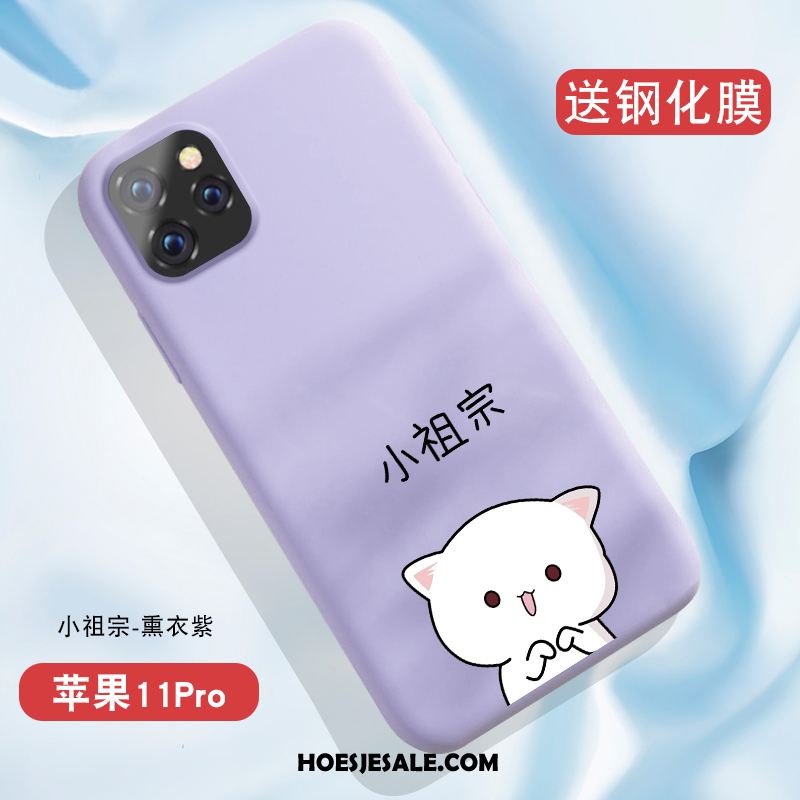 iPhone 11 Pro Hoesje Anti-fall Purper Zacht Mobiele Telefoon Hoes Kopen