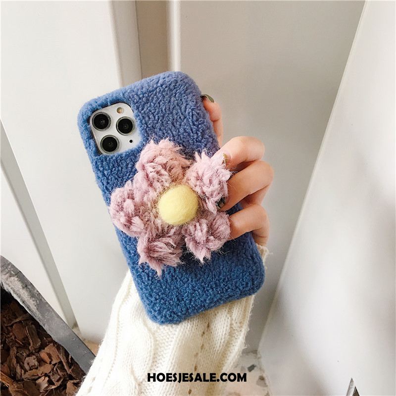 iPhone 11 Pro Hoesje Bloemen Anti-fall Zacht Pluche Bescherming Goedkoop