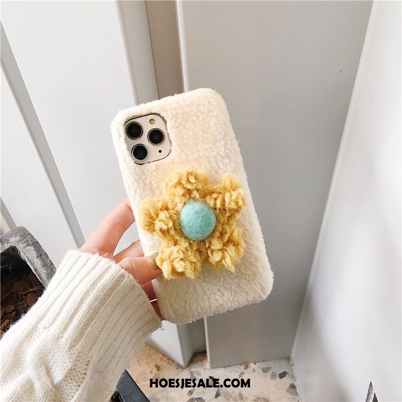 iPhone 11 Pro Hoesje Bloemen Anti-fall Zacht Pluche Bescherming Goedkoop