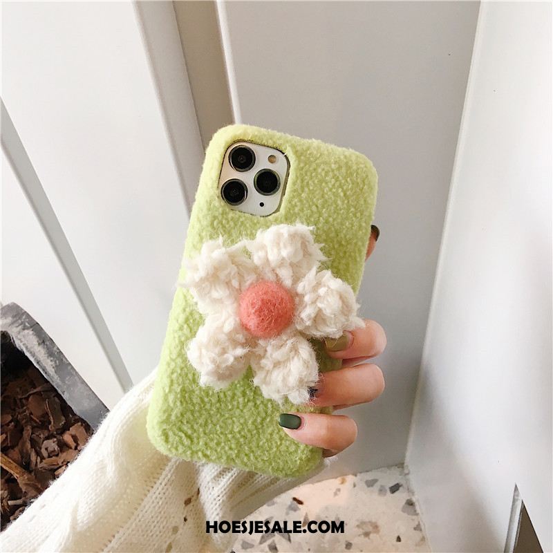 iPhone 11 Pro Hoesje Bloemen Anti-fall Zacht Pluche Bescherming Goedkoop