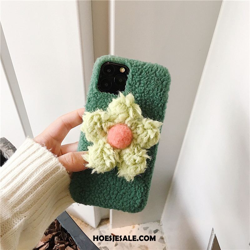 iPhone 11 Pro Hoesje Bloemen Anti-fall Zacht Pluche Bescherming Goedkoop