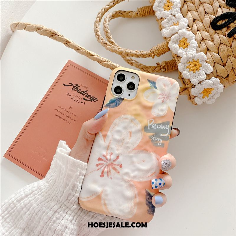 iPhone 11 Pro Hoesje Bloemen Persoonlijk Olieverfschilderij Hoes Mobiele Telefoon Sale