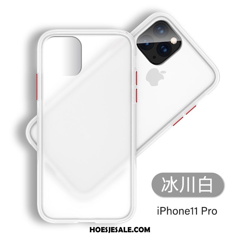 iPhone 11 Pro Hoesje Dun Siliconen Blauw Schrobben Trendy Merk Korting