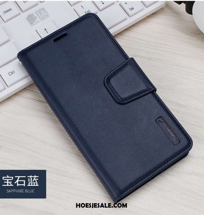 iPhone 11 Pro Hoesje Hanger Folio Hoes Leren Etui Mobiele Telefoon Goedkoop