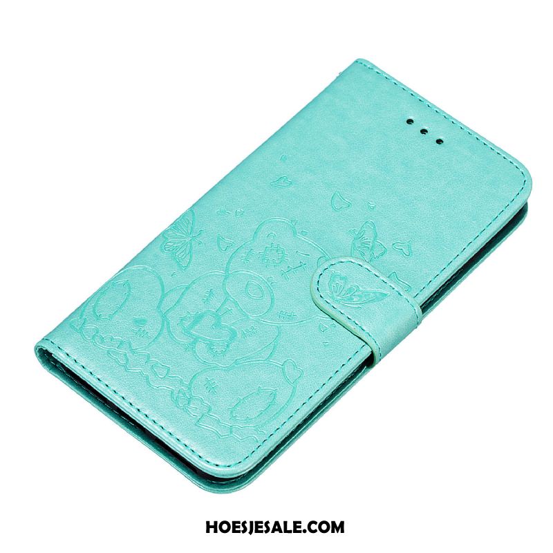 iPhone 11 Pro Hoesje Hoes Portemonnee Mobiele Telefoon Groen Leren Etui Goedkoop