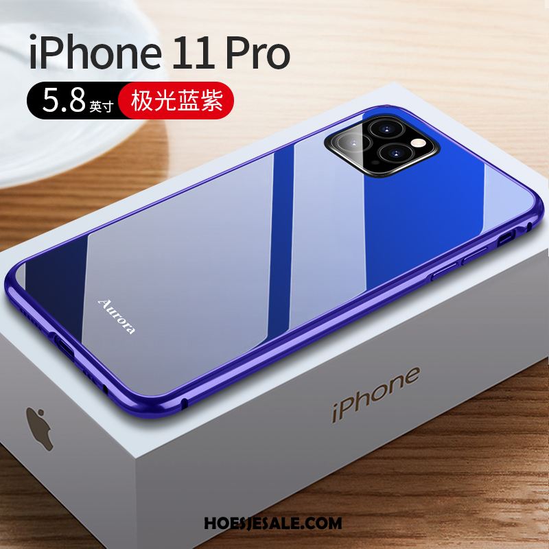 iPhone 11 Pro Hoesje Omlijsting Anti-fall Glas Mobiele Telefoon High End Sale
