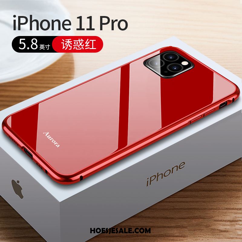 iPhone 11 Pro Hoesje Omlijsting Anti-fall Glas Mobiele Telefoon High End Sale