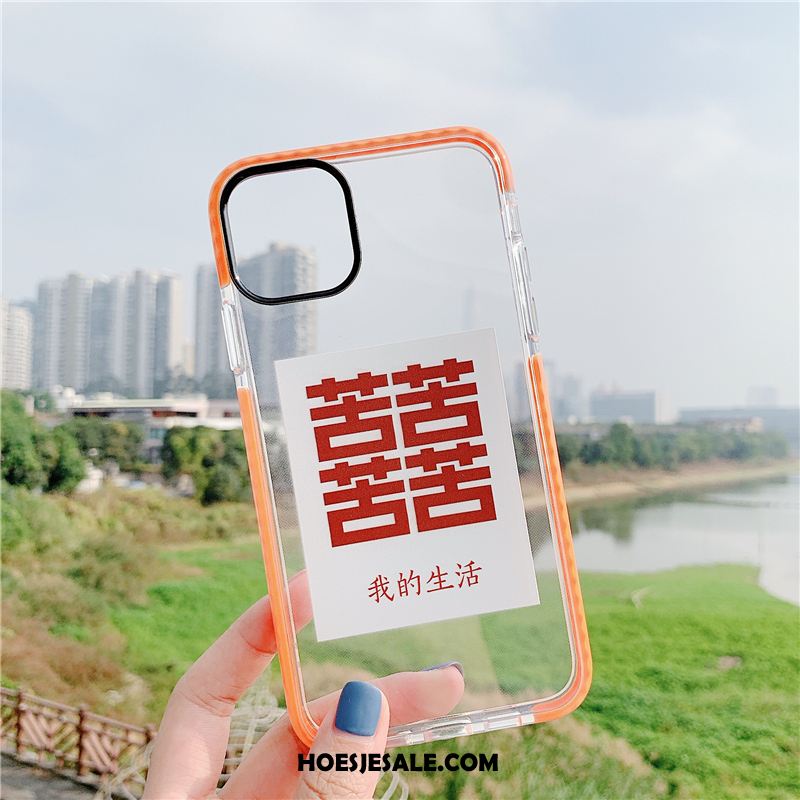 iPhone 11 Pro Hoesje Rood Lovers Doorzichtig Siliconen Wit Sale